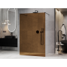 Mexen Kioto perete de duș liber 120 x 200 cm, bronz 8 mm, negru - 800-120-002-70-32