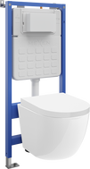 Mexen Lena Tex Air Slim pneumatikus fali WC készlet, WC csésze és lassú záródású ülőke, fehér - 610030220200A