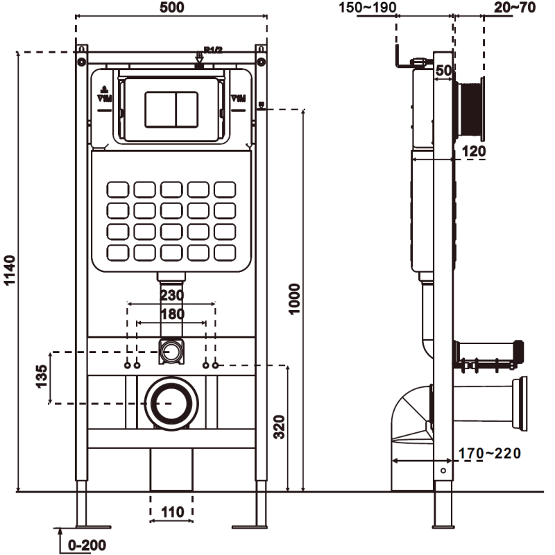 Mexen Lena WC falszerkezet Tex Slim WC csészével Tornado és lassan lecsukódó ülőkével, fehér - 610030220300T