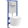 Mexen Lena WC falba alatti készlet Tex Air Slim pneumatikus tartószerkezettel, Tornado WC csészével és lassan záródó