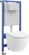 Mexen Lena WC falba alatti készlet Tex Air Slim pneumatikus tartószerkezettel, Tornado WC csészével és lassan záródó