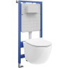 Mexen Lena set încastrat WC cadru pneumatic Tex Air Slim cu vas WC și capac cu închidere lentă, alb - 610030224000A