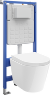 Mexen Rico set încastrat WC cu cadru pneumatic Tex Air Slim cu vas WC Tornado și capac cu închidere lentă, alb