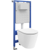 Mexen Rico set încastrat WC cadru Tex Slim cu vas de WC Tornado și capac cu închidere lentă, alb - 610030720500T