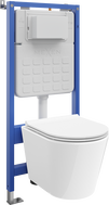 Mexen Rico set încastrat WC cadru pneumatic Tex Air Slim cu vas WC Tornado și capac cu închidere lentă, alb - 610030720500TA