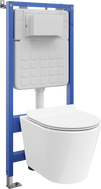 Mexen Rico set WC încastrat cu cadru Tex Slim și vas WC Tornado cu capac cu închidere lentă, alb - 610030724000T