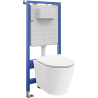 Mexen Rico Tex Air Slim pneumatikus rejtett WC szett öblítőtartállyal, Tornado WC csésze és lassan záródó WC ülőke,