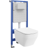 Mexen Riva Tex Air Slim WC falszerkezet pneumatikus rendszerrel Tornado WC csészével és lassan záródó deszkával, fehér