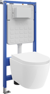 Mexen Carmen set încastrat WC cadru pneumatic Tex Air Slim cu vas WC Tornado și capac cu închidere lentă, alb