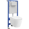 Mexen Carmen WC süllyesztett készlet Tex Air Slim pneumatikus szerkezettel, WC-vel és lassan lecsukódó deszkával, fehér