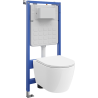 Mexen Carmen set încastrat WC suport pneumatic Tex Air Slim cu vas WC și capac cu închidere lentă, alb - 610030880300A