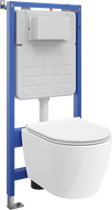 Mexen Carmen set WC incastrat cadru pneumatic Tex Air Slim cu vas WC Tornado și capac soft-close, alb - 610030880500TA