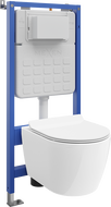 Mexen Carmen set WC incastrat cadru Tex Slim cu vas WC și capac cu închidere lentă, alb - 610030884000
