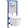 Mexen Carmen Tex Air Slim pneumatikus rejtett WC-készlet WC-csészével és lassan záródó WC-ülőkével, fehér