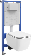 Mexen Stella WC rejtett tartályos készlet Tex Slim szerelékkel és lassan lehajtható WC-ülőkével, fehér - 610030680900