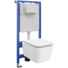 Mexen Stella set WC îngropat cadru pneumatic Tex Air Slim cu vas WC și capac cu închidere lentă, alb - 610030680900A