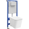 Mexen Teo Tex Slim WC falszpontrendszer készlet Tornádó WC csészével és lassan záródó üléssel, fehér - 610030850700T