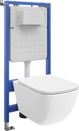 Mexen Timo set încastrat WC suport pneumatic Tex Air Slim cu vas WC Tornado și capac cu închidere lentă, alb