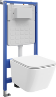Mexen Madox Tex Air Slim pneumatikus WC rejtett szerelőkészlet WC-csészével és lassan záródó ülőkével, fehér