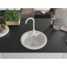 Mexen Diego chiuvetă granit 1-cameră cu baterie de bucătărie Telma, alb - 6512-20-670200-20