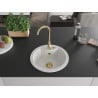 Mexen Diego chiuvetă de granit cu 1 cuvă și baterie de bucătărie Telma, alb - 6512-20-670200-50