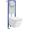 Mexen Madox set încastrat WC cadru îngust, de colț Tex W cu vas WC și capac cu închidere lentă, alb - 610530154000