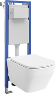 Mexen Riva szett beépíthető WC keret keskeny, sarok Tex W Tornado WC-csészével és lassan záródó WC-ülőkével, fehér
