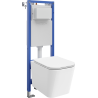 Mexen Teo set rezervor WC încastrat cadran îngust, colțar Tex W cu vas de WC și capac cu închidere lentă, alb