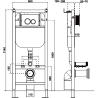 Mexen Lena set WC îngropat cadru pneumatic Tex Air E cu vas WC Tornado și capac cu închidere lentă, negru mat
