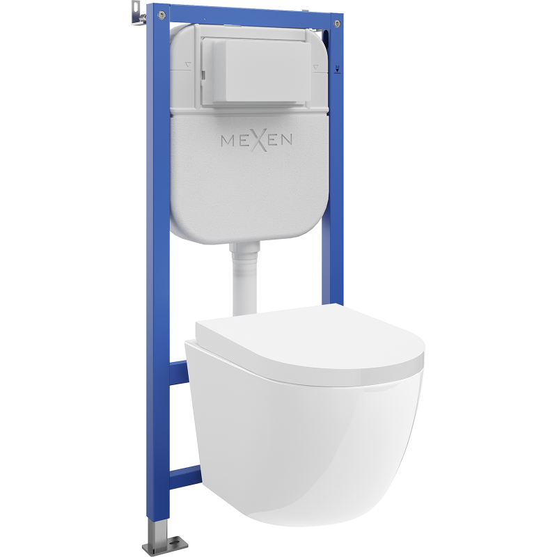 Mexen Lena set cadru WC încastrat Tex E cu vas WC Tornado și capac cu închidere lentă, alb - 610930220200T