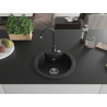 Mexen Diego chiuvetă de granit cu 1 compartiment cu baterie de bucătărie Telma, negru/argintiu - 6512-73-670200-70