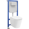 Mexen Rico set încastrat WC cadru pneumatic Tex Air E cu vas WC Tornado și capac cu închidere lentă, alb - 610930720200TA