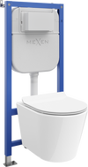 Mexen Rico set încastrat WC cadru Tex E cu vas WC Tornado și capac cu închidere lentă, alb - 610930724000T
