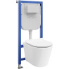 Mexen Rico set încastrat WC, cadru Tex E cu vas WC și capac cu coborâre lentă, alb - 610930724000