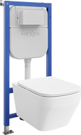 Mexen Riva Tex Air E WC falszerelt pneumatikus tartó készlet WC csészével Tornado és lassan záródó ülőkefedéllel,