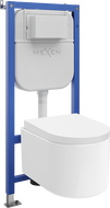 Mexen Sofia set încastrat WC cadru pneumatic Tex Air E cu vas WC și capac cu închidere lentă, alb - 610930540200A