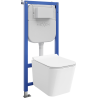 Mexen Teo Tex E WC beépített keret készlet Tornado WC csészével és lassan záródó ülőkével, fehér - 610930850700T