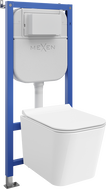 Mexen Teo set încastrat WC cadru Tex E cu vas de toaletă și capac cu închidere lentă, alb - 610930850700