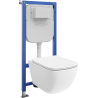 Mexen Timo set încastrat WC cu cadru pneumatic Tex Air E cu vas WC Tornado și capac cu închidere lentă, alb - 610930650200TA