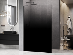 Mexen Kioto L Walk-in zuhanyfal 80 x 200 cm, fekete ombre 8 mm, gun gray szálcsiszolt - 800-080-103-66-76