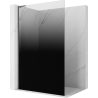 Mexen Kioto L Walk-in zuhanyfal 80 x 200 cm, fekete ombre 8 mm, gun gray szálcsiszolt - 800-080-103-66-76