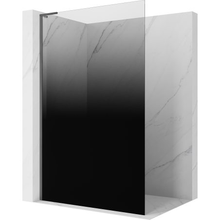 Mexen Kioto L Walk-in zuhanyfal 90 x 200 cm, fekete ombre 8 mm, gun gray csiszolt - 800-090-103-66-76