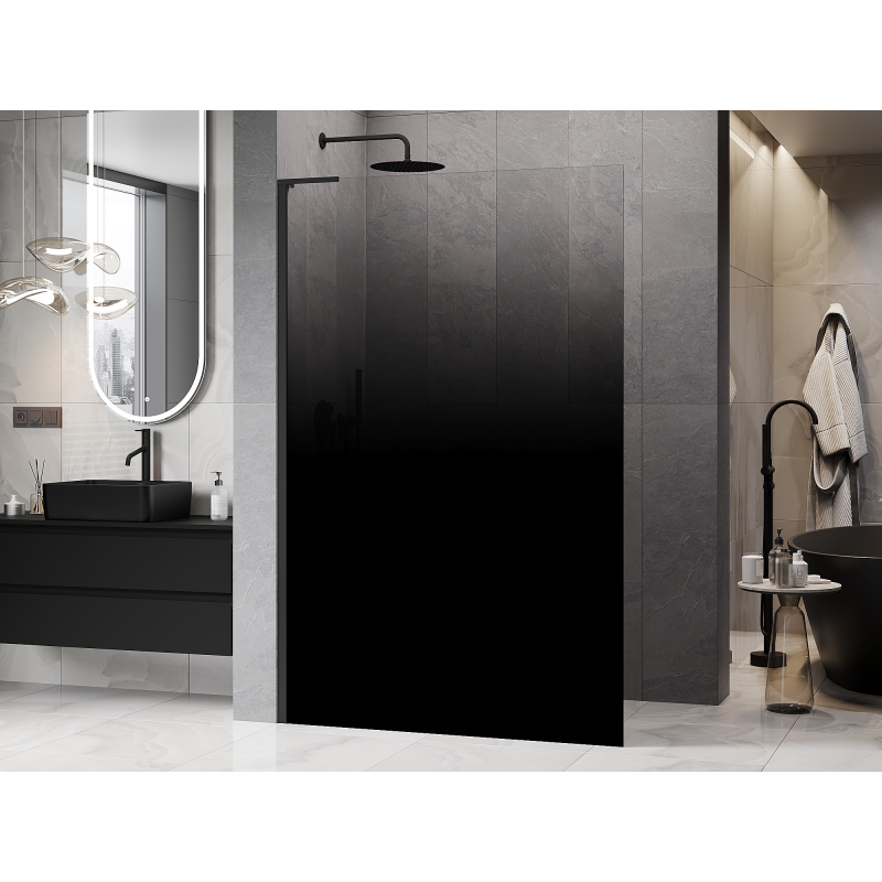 Mexen Kioto L Walk-in zuhanyfal 80 x 200 cm, ombre fekete 8 mm, fekete - 800-080-103-70-76