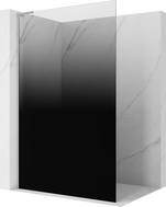 Mexen Kioto L Walk-in zuhanyfal 70 x 200 cm, ombre fekete 8 mm, kefélt nikkel - 800-070-103-97-76