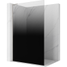 Mexen Kioto L Walk-in zuhanyfal 90 x 200 cm, fekete ombre 8 mm, szálcsiszolt nikkel - 800-090-103-97-76