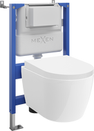 Mexen Carmen set încastrat WC cadru pneumatic Tex Air XS-F cu vas WC și capac cu închidere lentă, alb - 610830880200A