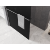 Mexen Kioto+ zuhanyfal polccal Walk-in 80 x 200 cm, ombre fekete 8 mm, króm - 800-080-121-01-76