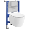 Mexen Carmen WC falsín alatti készlet Tex Air XS-F pneumatikus vázzal, WC-csészével és lassan záródó WC-ülőkével,