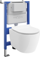 Mexen Carmen Tex Air XS-F pneumatikus falba építhető WC készlet WC Tornado csészével és lassan záródó üléssel,