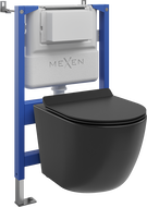 Mexen Lena süllyesztett WC készlet Tex Air XS-F pneumatikus vázzal, Tornado WC csészével és lassan záródó deszkával,